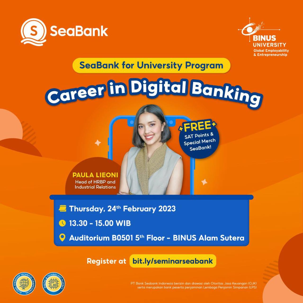 Free Seminar: Career in Digital Banking SeaBank Indonesia