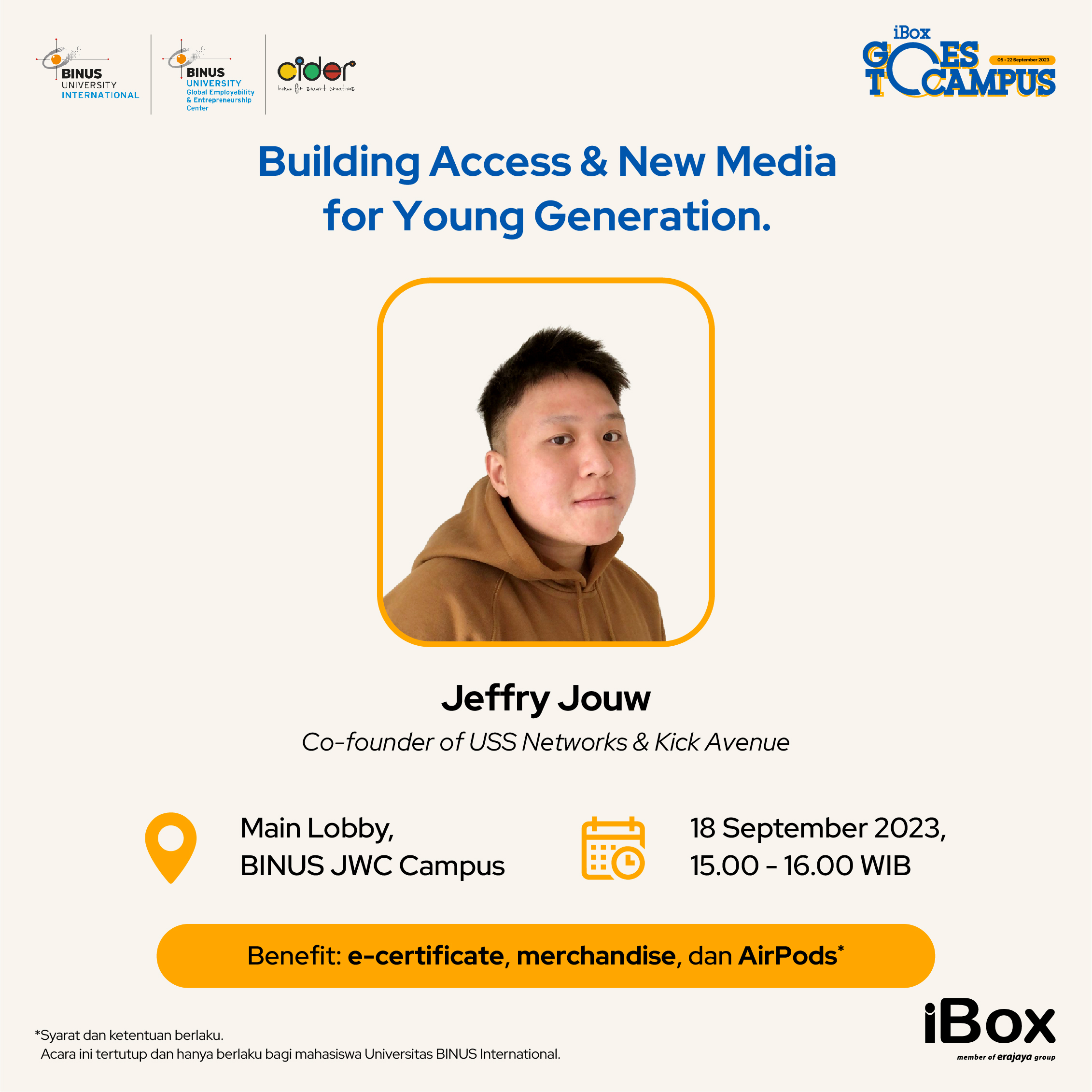 iBox Goes to Campus with Jeffry Jouw