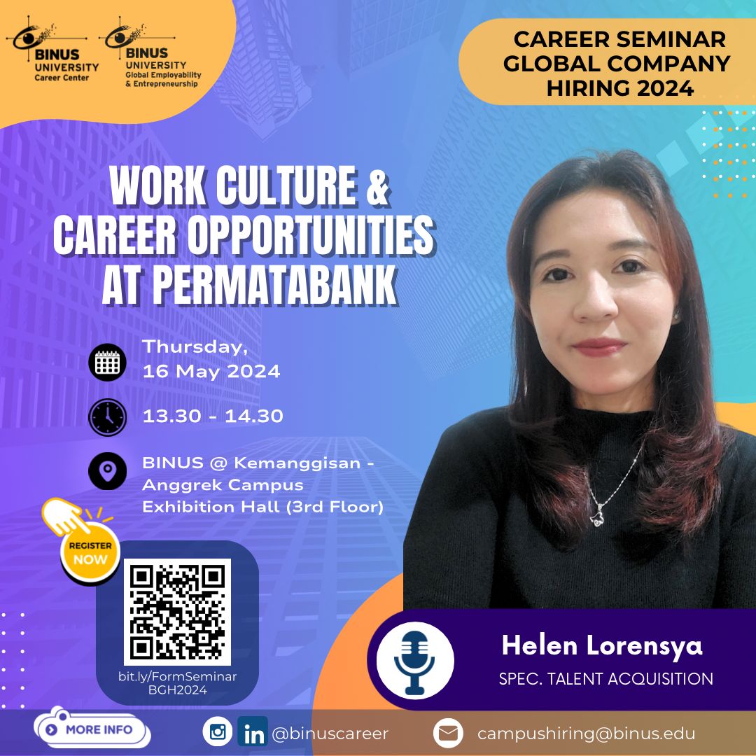 Career Seminar Global Company Hiring 2024 - Work Culture & Career Opportunities at Permata Bank