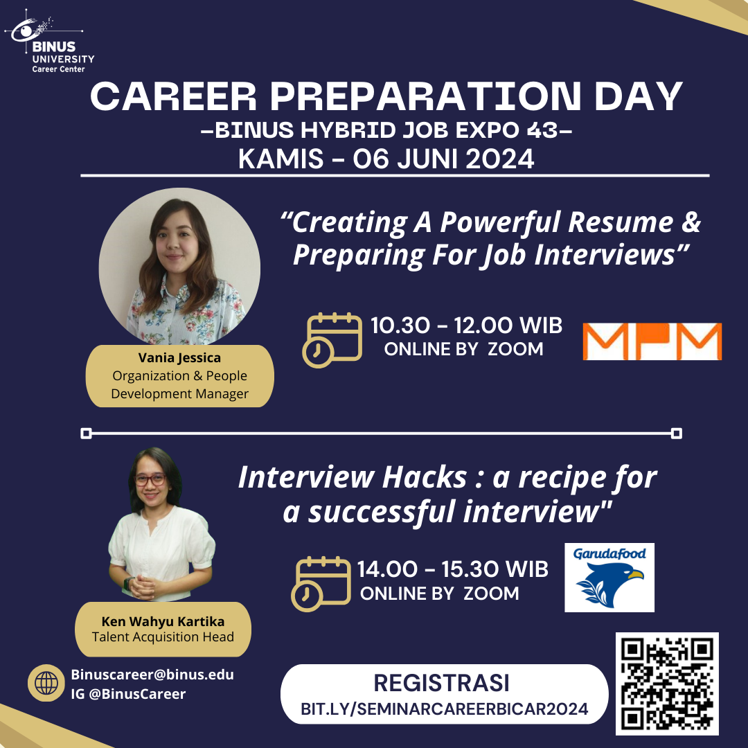 Career Preparation Day - BINUS Hybrid Job Expo 43 (06 Juni 2024)