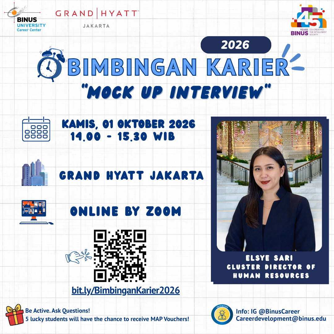 Bimbingan Karier - Kamis, 01 Oktober 2026 "Mockup Interview" by Grand Hyatt Jakarta