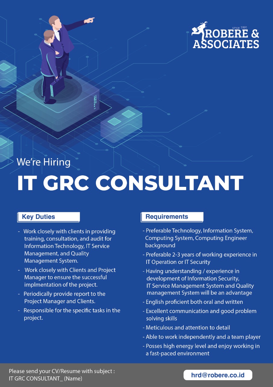 Job Opportunity - Robere Management Indonesia