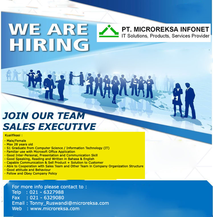 Job Opportunity - PT. Microreksa Infonet