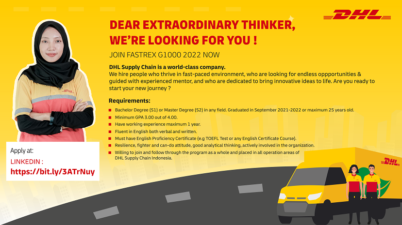 Job Opportunity - PT. DHL Supply Chain Indonesia