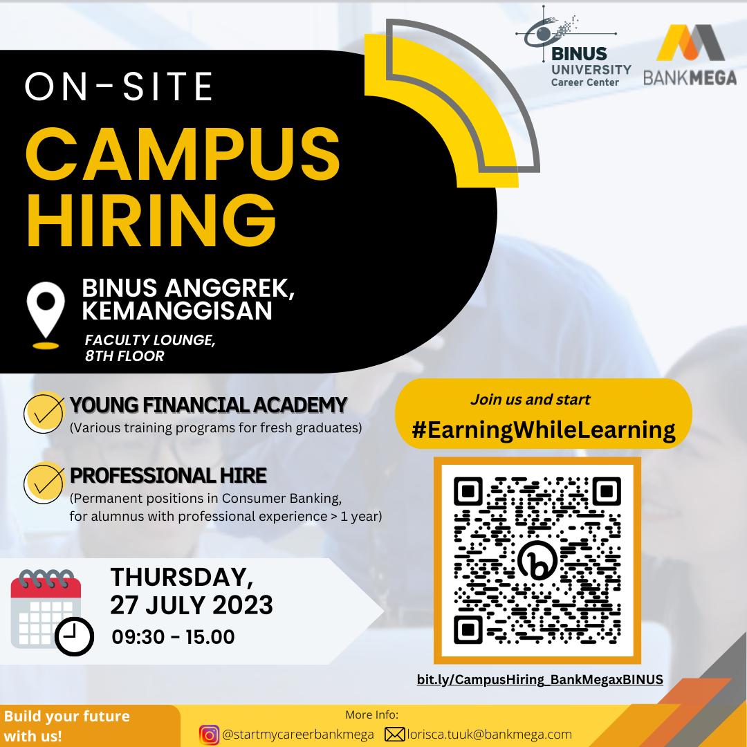 Campus Hiring - PT. Bank Mega, Tbk