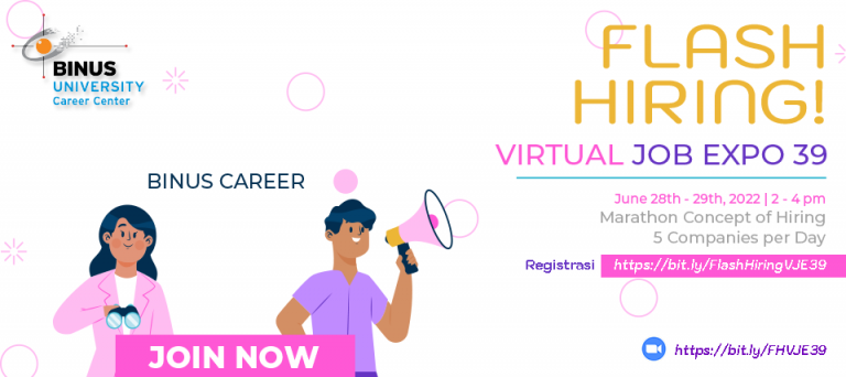 BINUS Virtual Job Expo 39 – Flash Hiring